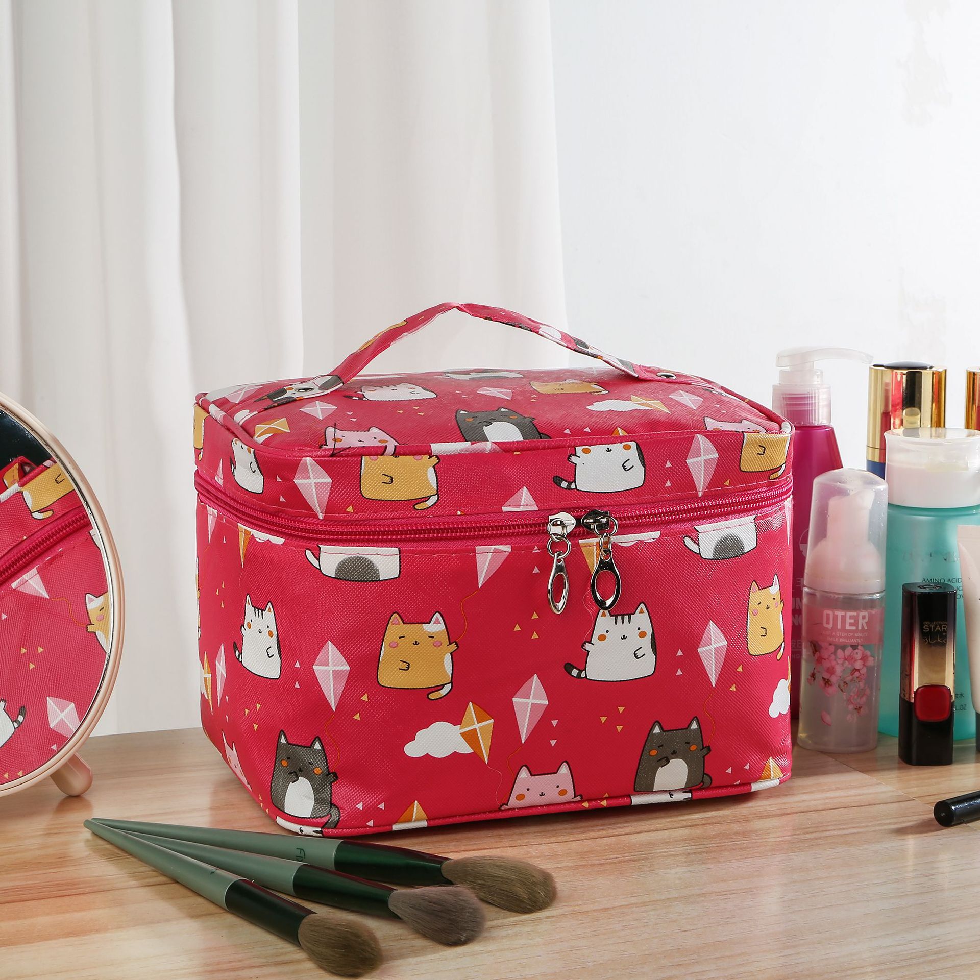 New Pvc Bear Large Capacity Waterproof Cosmetic Bag Travel Portable Tote Storage Bag Cubic Bag Wash Bag