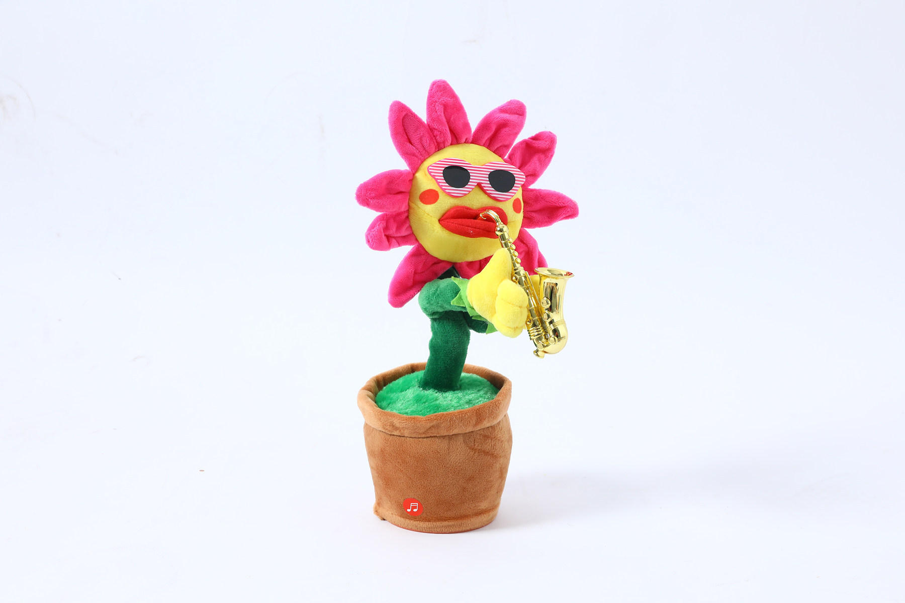 usb毛绒玩具会唱歌跳舞吹萨克斯的向日葵妖娆花抖音同款太阳花