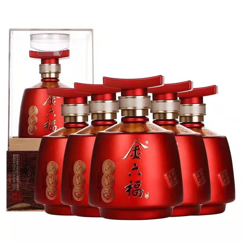 四川金六福藏品金尊50.8度40.8兼香型白酒500ml婚庆用酒-阿里巴巴