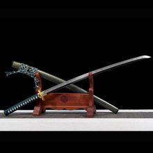龙泉市刀剑T10钢烧刃手工锻打一体刀剑日式指挥刀收藏兵器未开刃