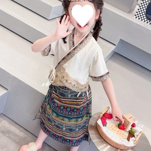 傣族服装儿童女2024新款三月三名族夏季汉服女童少数民族国风套装