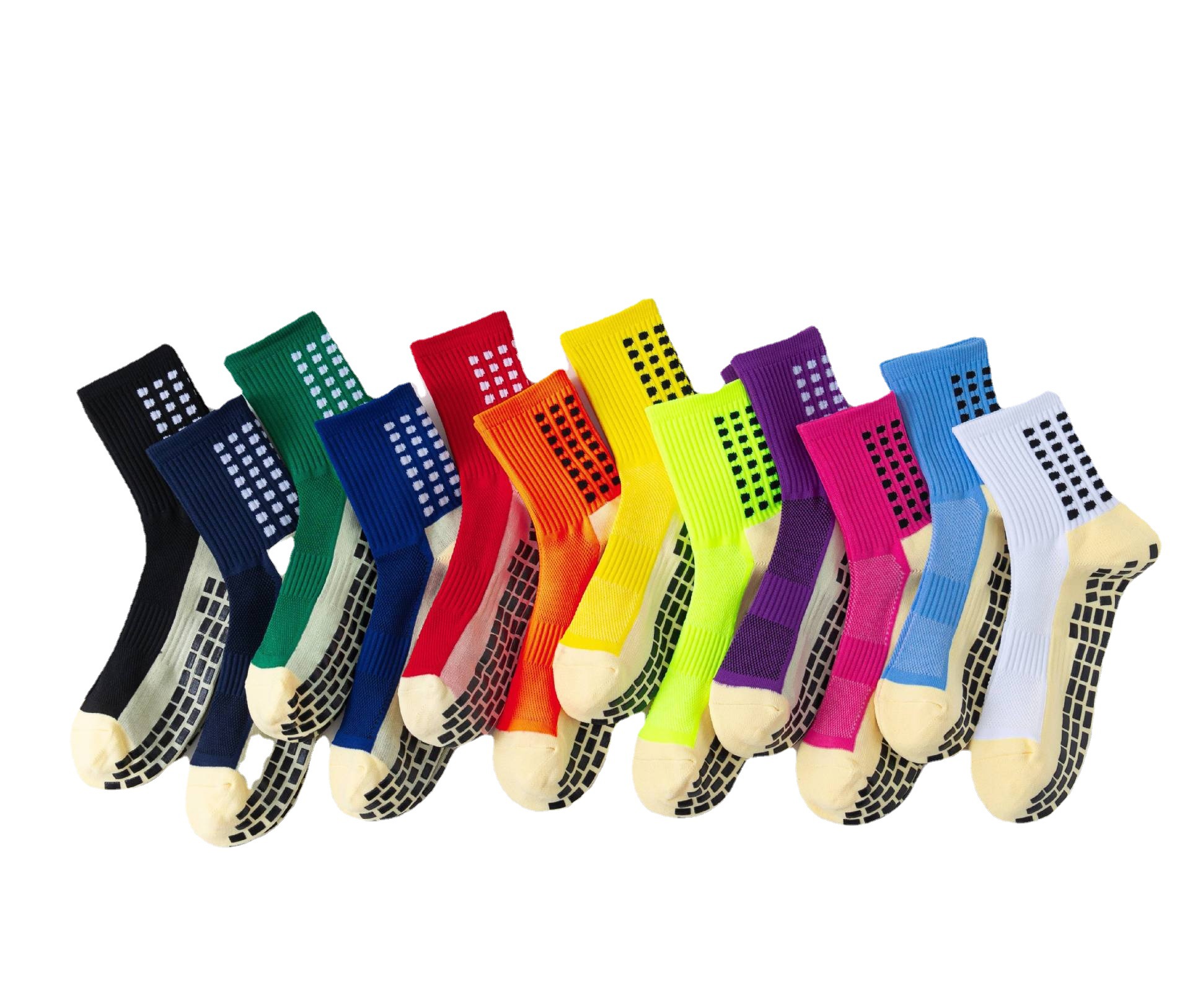 Football Socks Basketball Athletic Socks Towel Bottom Non-Slip Mid-Calf Training Adult and Children Socks for Running