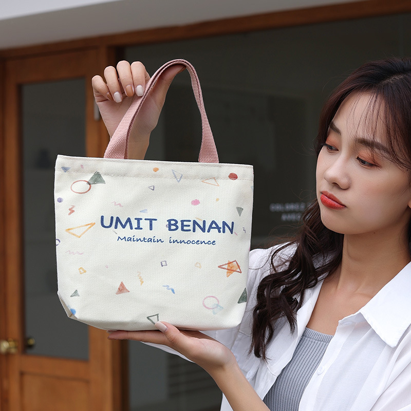 Canvas Bag New Korean Style Handbag Cute Large Capacity Buggy Bag Office Worker Student Lunch Bag One Piece Dropshipping