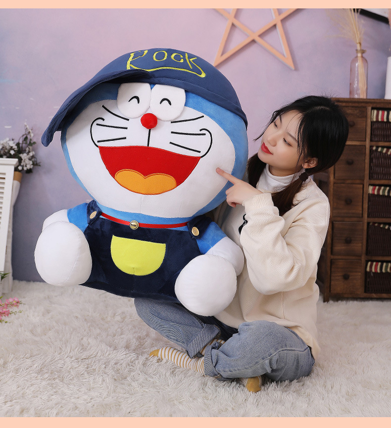 哆啦a梦公仔叮当猫玩偶布娃娃机器猫毛绒玩具蓝胖子抱枕