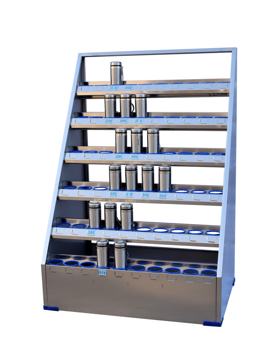 td61不锈钢水杯架工厂保温杯放置架车间员工杯子收纳架水杯架子置