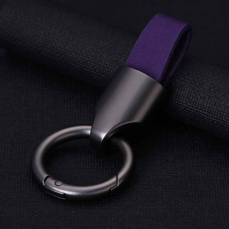 Suede Car Keychain Pendant Male and Female Personality Creative Upscale Simple Waist Hanging Car Key Chain Ring Hanging Ornaments