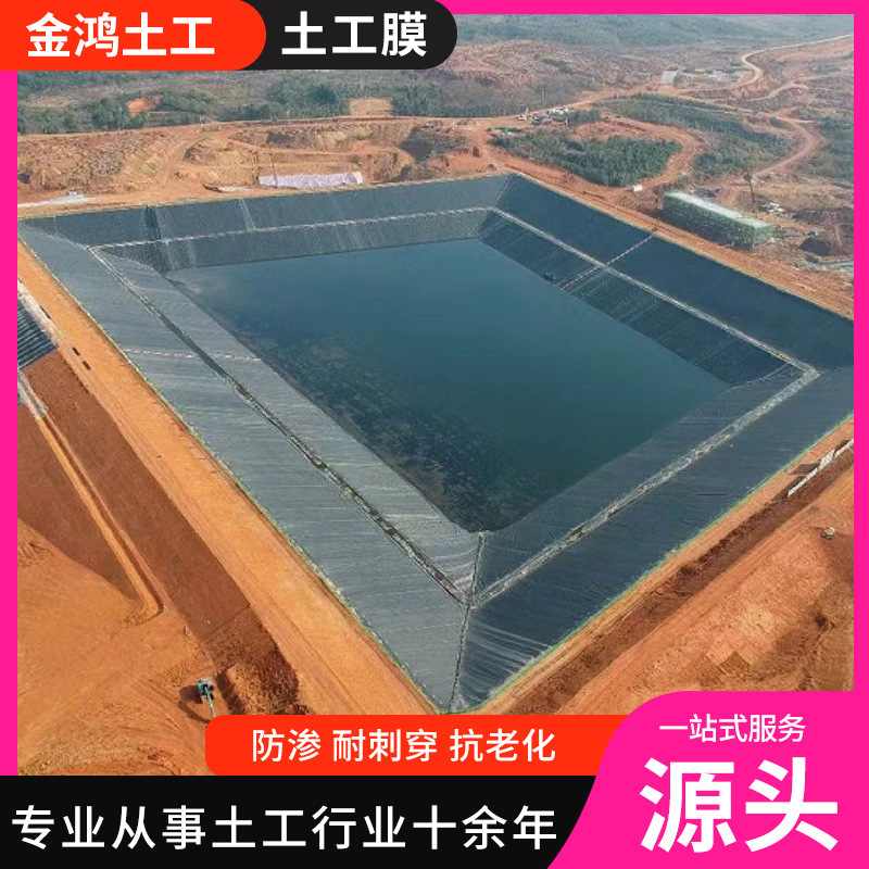 Hdpe High Density Polythene Geomembrane Black Glossy Anti-Seepage Geomembrane Lotus Root Breeding Reservoir Geomembrane