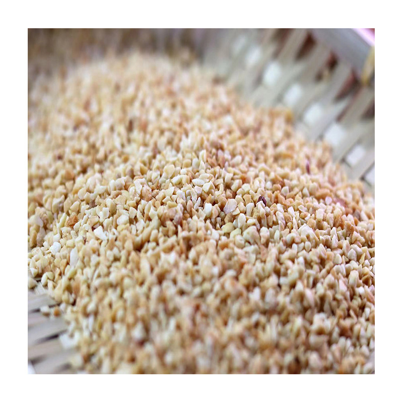 欧果花生碎厂家直销各尺寸1-6mm半粒全粒花生碎25kg真空袋装