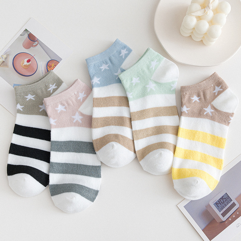 Women's Japanese-Style Spring and Autumn All-Match Socks Korean-Style Cartoon Cream Fruit Boat Socks Cute Sweet Girl Student