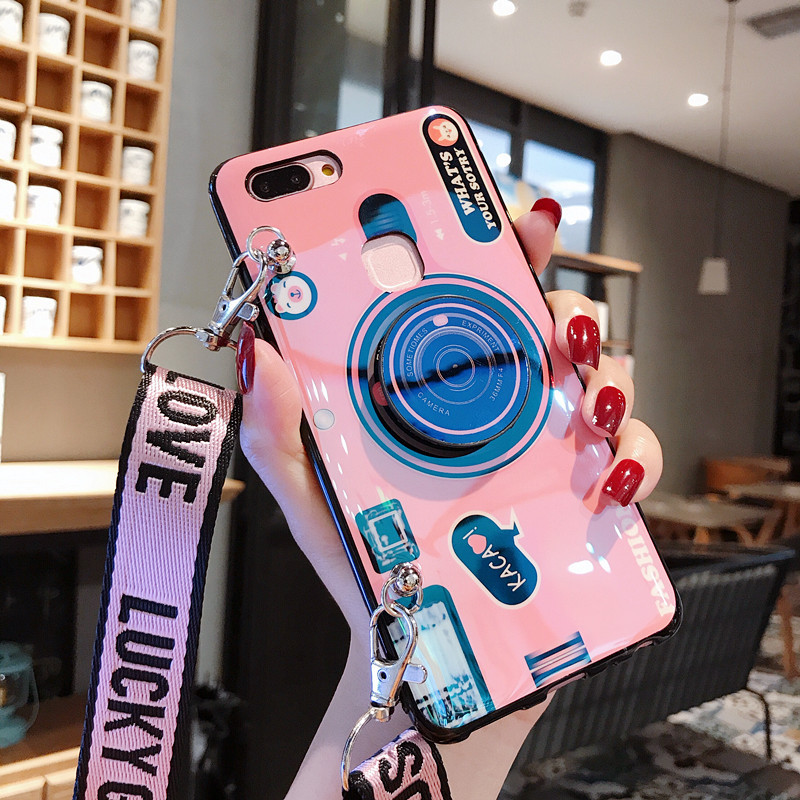 适用opporeno10手机壳realme11蓝光相机a8支架软reno9斜挎绳a11x