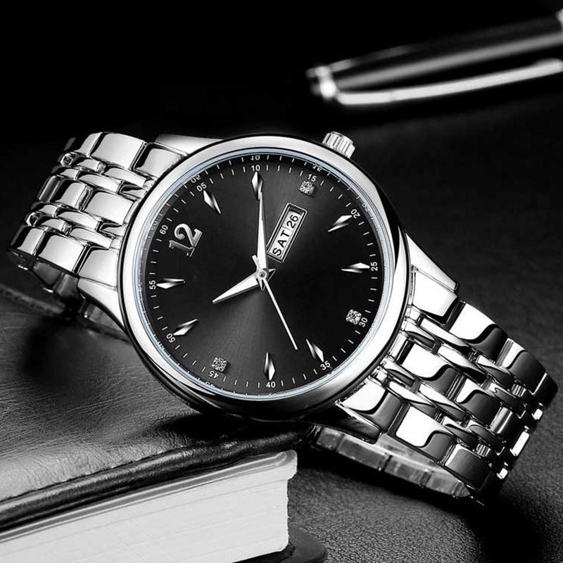 Men's Watch Simple Practical Quartz Watch Double Calendar Luminous Business Couple Watch Women's Watch Fashion Waterproof
