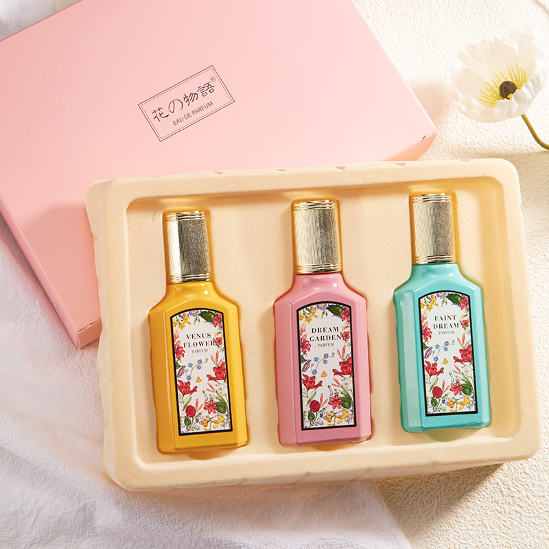 2023 New Sweet Dreams Chopsticks Flower Perfume for Women Suit Jasmine Flower Fragrance Three-Piece Set Student Gift Thailand