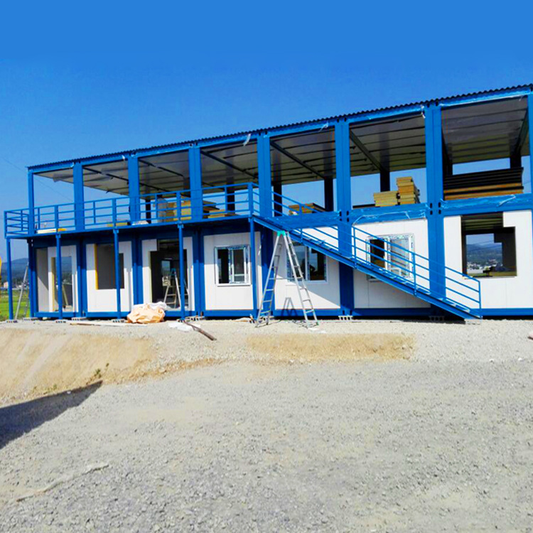 工厂外销 二层住人集装箱房 可移动临时工地宿舍