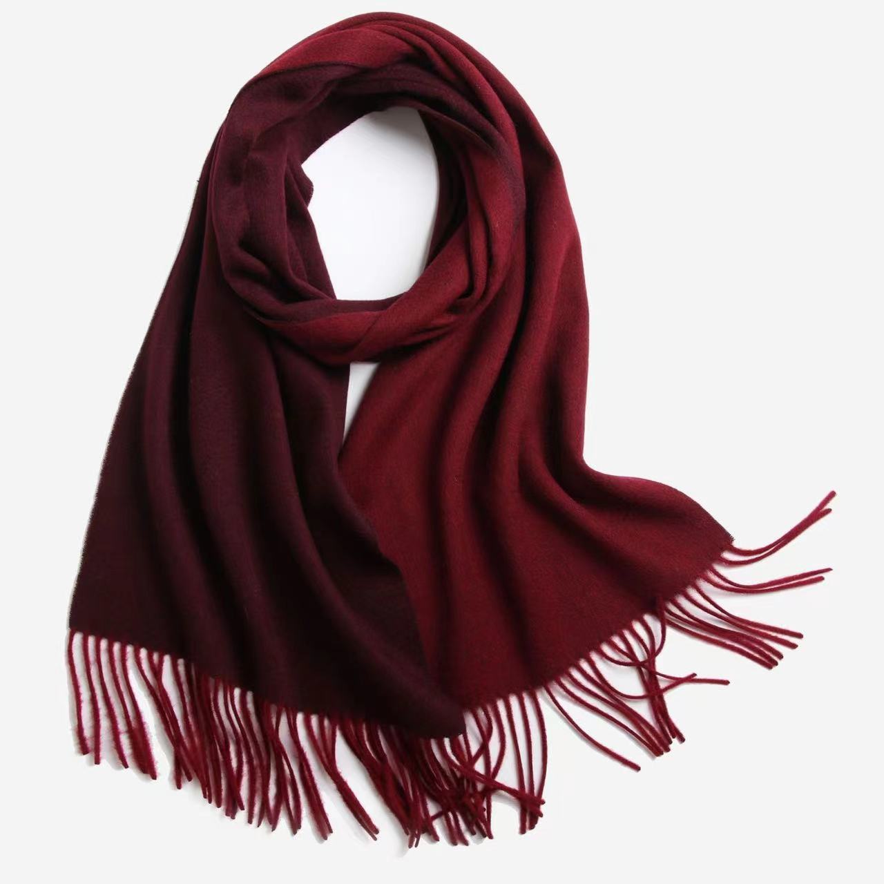 2022 Autumn and Winter New Double-Sided Two-Color% Cashmere Scarf Women's High-Grade Versatile Scarf Skin-Friendly Warm Scarf