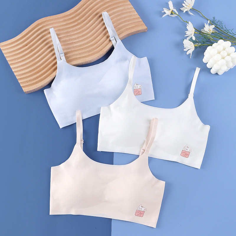 发育期少女内衣无痕文胸儿童小背心初高中生女学生抹胸中大童胸罩