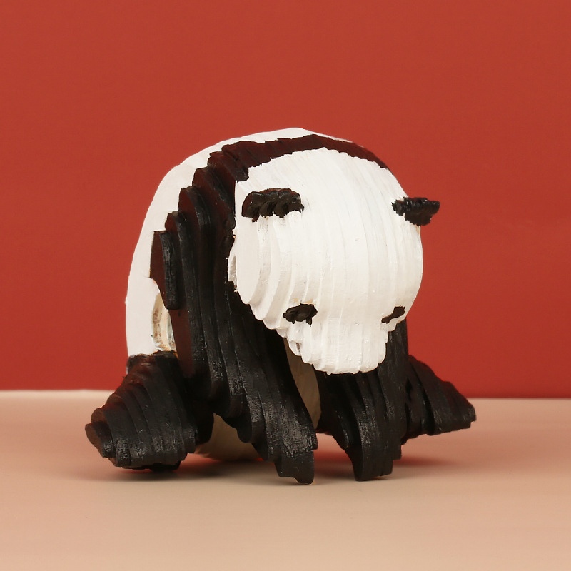 创意早教儿童益智脑力开发拼插玩具立体diy手工拼装动物木质拼图