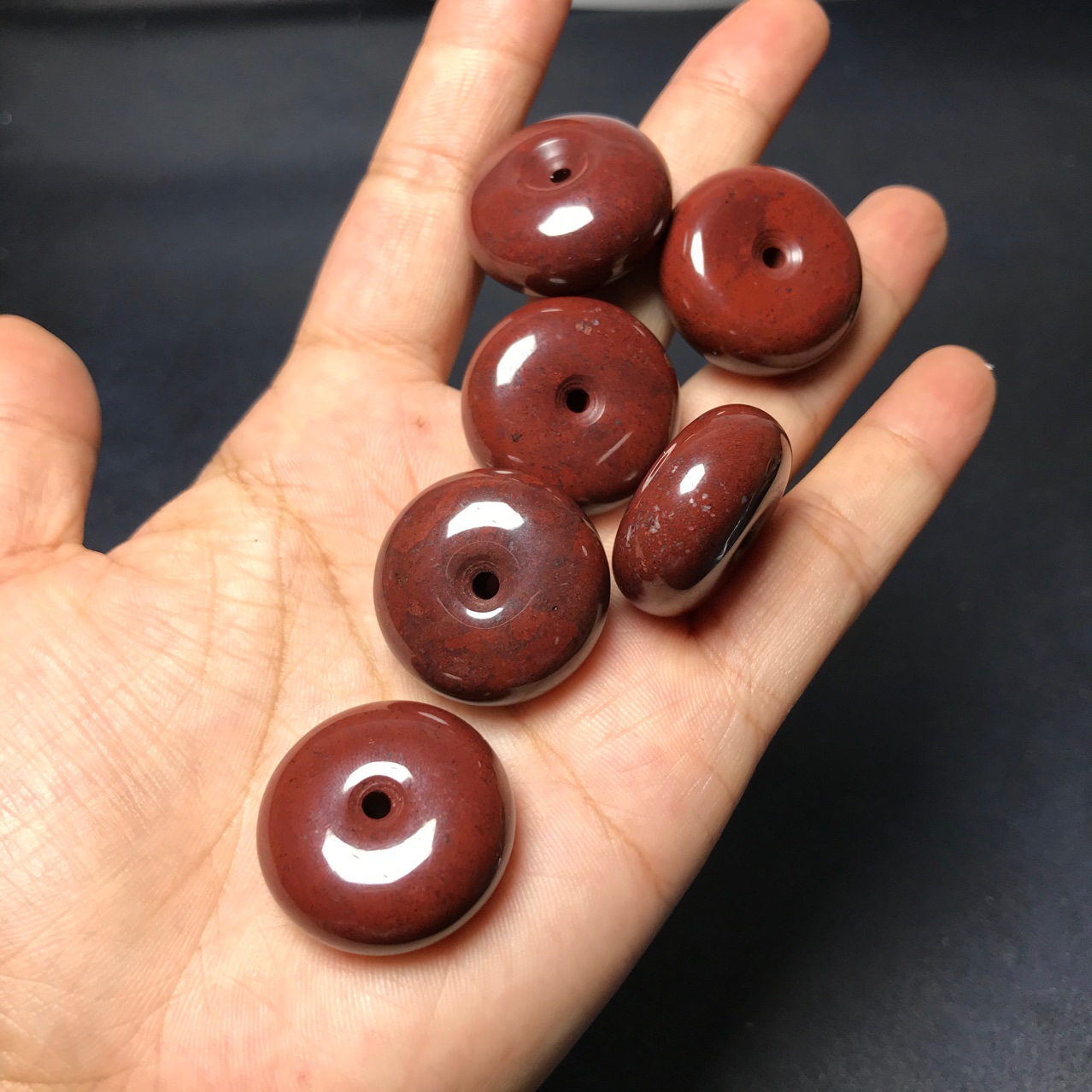 红伊丁平安扣吊坠陨石原石红伊丁平安扣挂件项链搭配直播货源