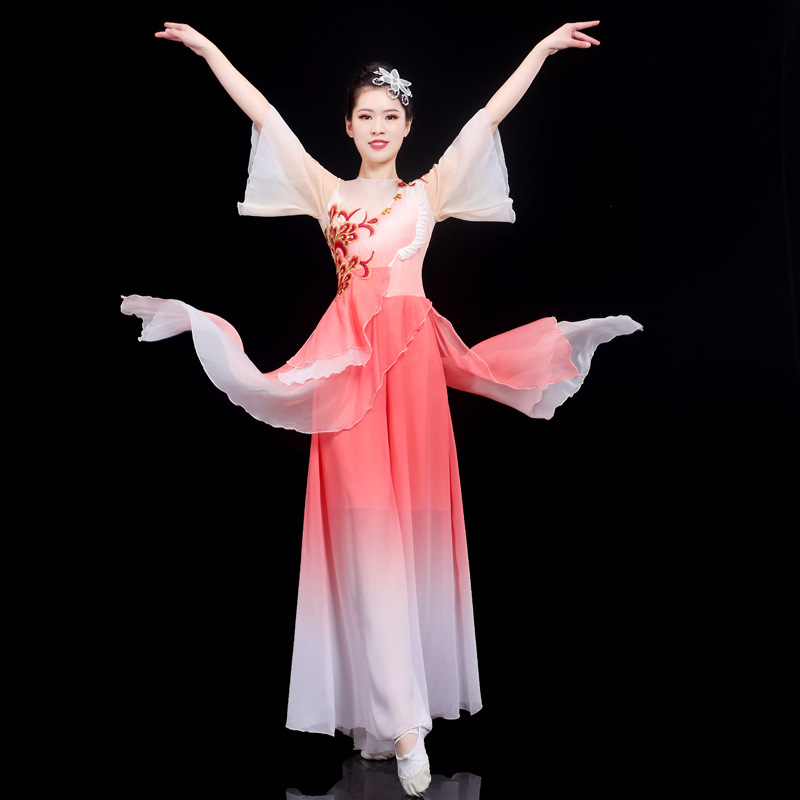 古典舞演出服女飘逸中国风艺考伞舞扇子舞蹈服装十八焕蝶领舞套装