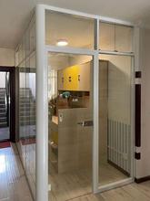 北京家用客厅玻璃隔断墙做小房间卧室隔音铝合金木板钢化zb