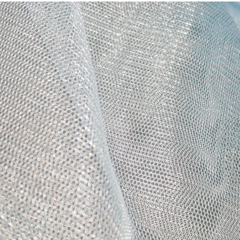 锦纶6角网眼布薄款加强透明网软网婚纱礼服网纱面料173色全现货