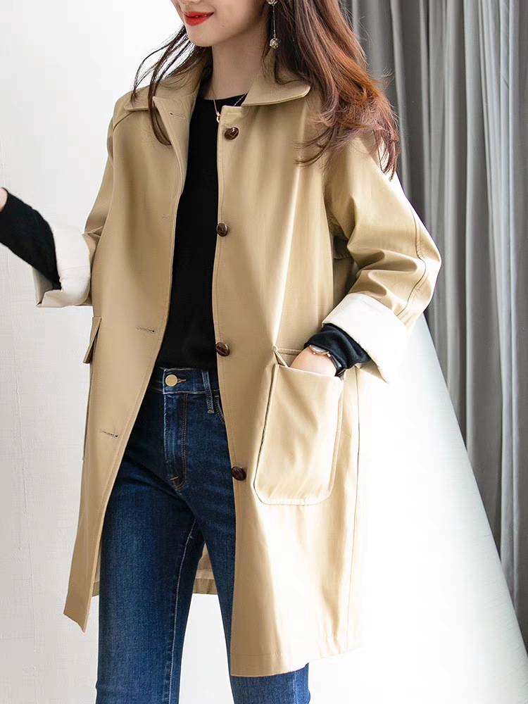 风衣女中长款女春