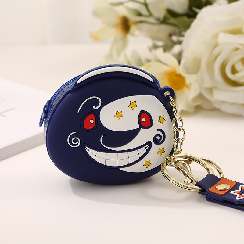 Apollo Silicone Coin Purse Keychain Handbag Pendant Female Creative Moon Clown Pendant Decompression Small Gift