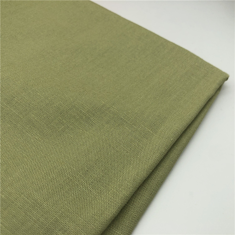 15*15亚麻黏胶平纹面料 冰丝麻粘夏季透气冰爽裤子上衣面料