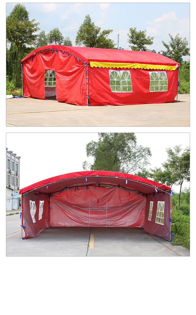 厂家批发酒席帐篷户外车棚大排档雨棚红事喜庆宴席喜棚流动折叠棚