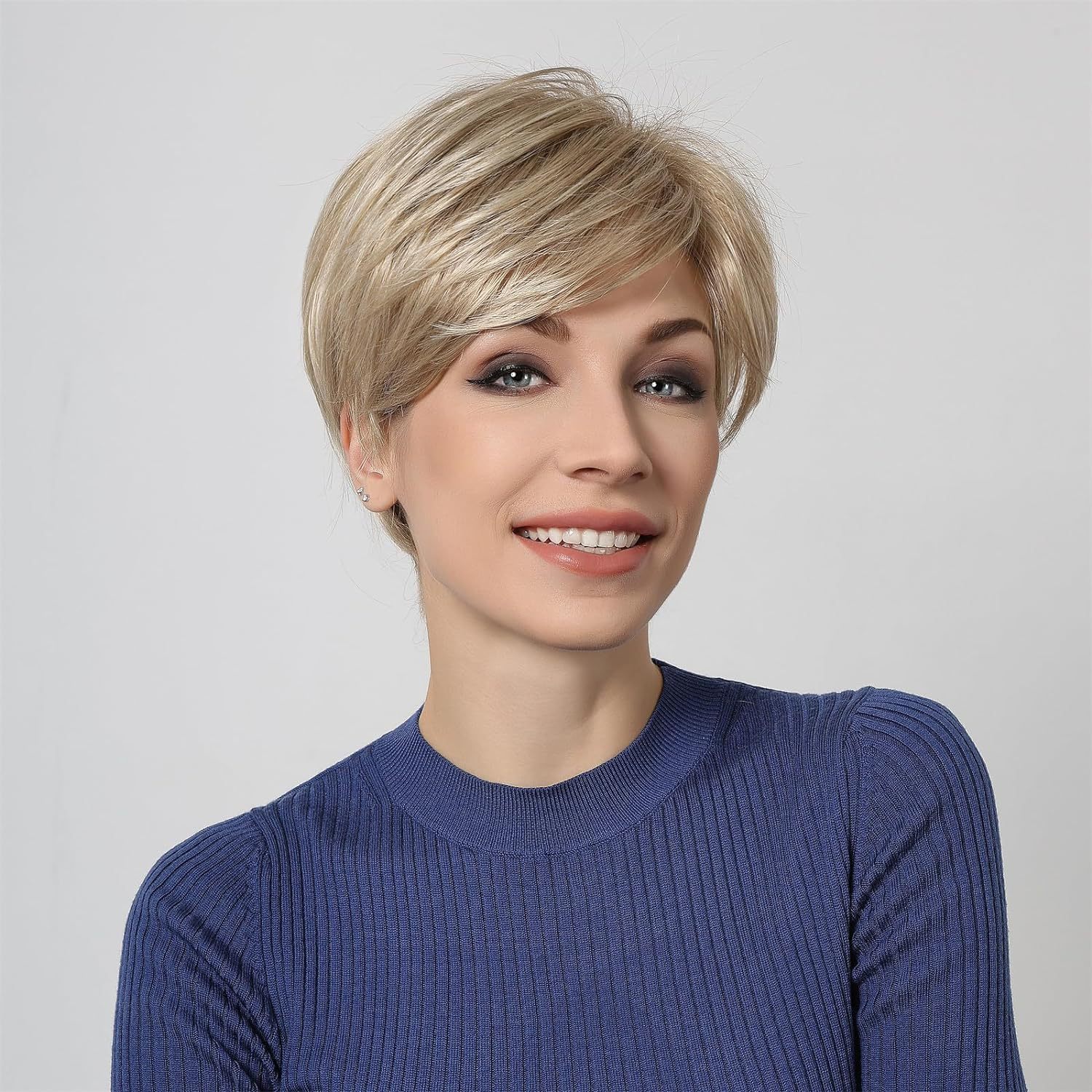 跨境抽绳马尾假发合成纤维yaki straight wig-阿里巴巴