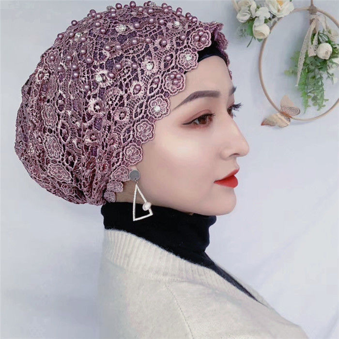 包头头巾帽子女新款阿拉伯头套时尚纱巾帽回盖头遮发包光头月子帽