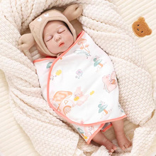 跨境新生儿防惊跳睡袋 婴儿四季襁褓 新生儿包巾防惊跳护翼魔术贴