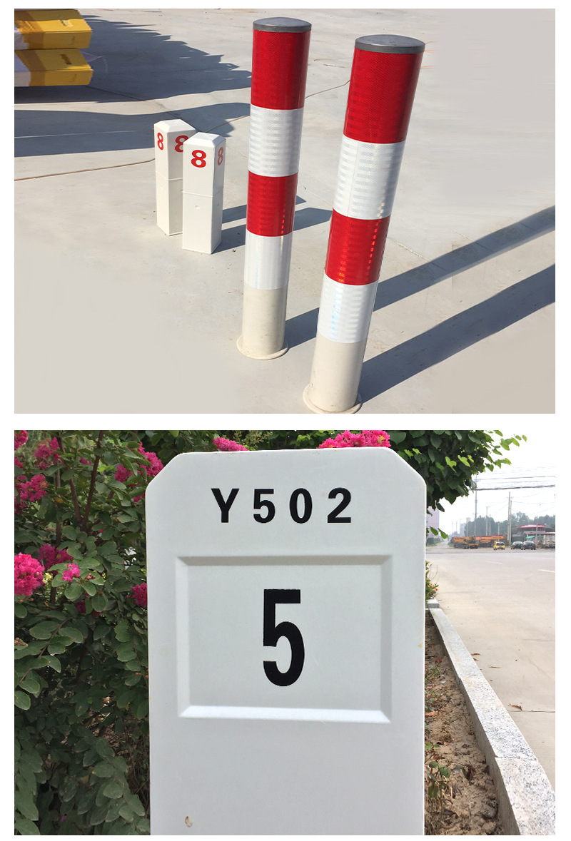 公路界碑百米桩隔离墩 柱式轮廓桩公路里程碑公里桩玻璃钢警示桩