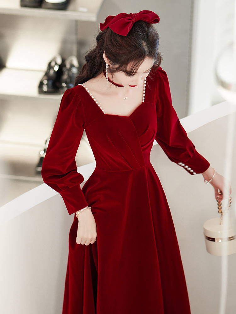 晚装秋冬礼服短款