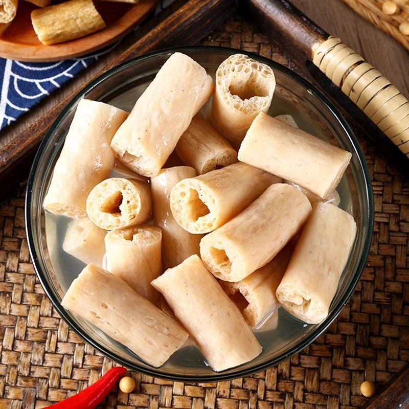 网红吸汁素豆肠豆棒鸡肠豆棍豆制品素肉腐竹凉拌菜火锅麻辣烫串串