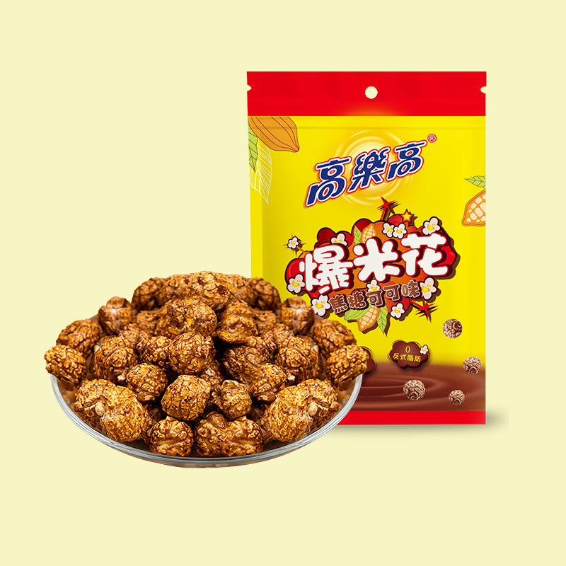 高乐高爆米花可可味120g罐装沙琪玛蛋酥卷夹心软心曲奇网红饼干