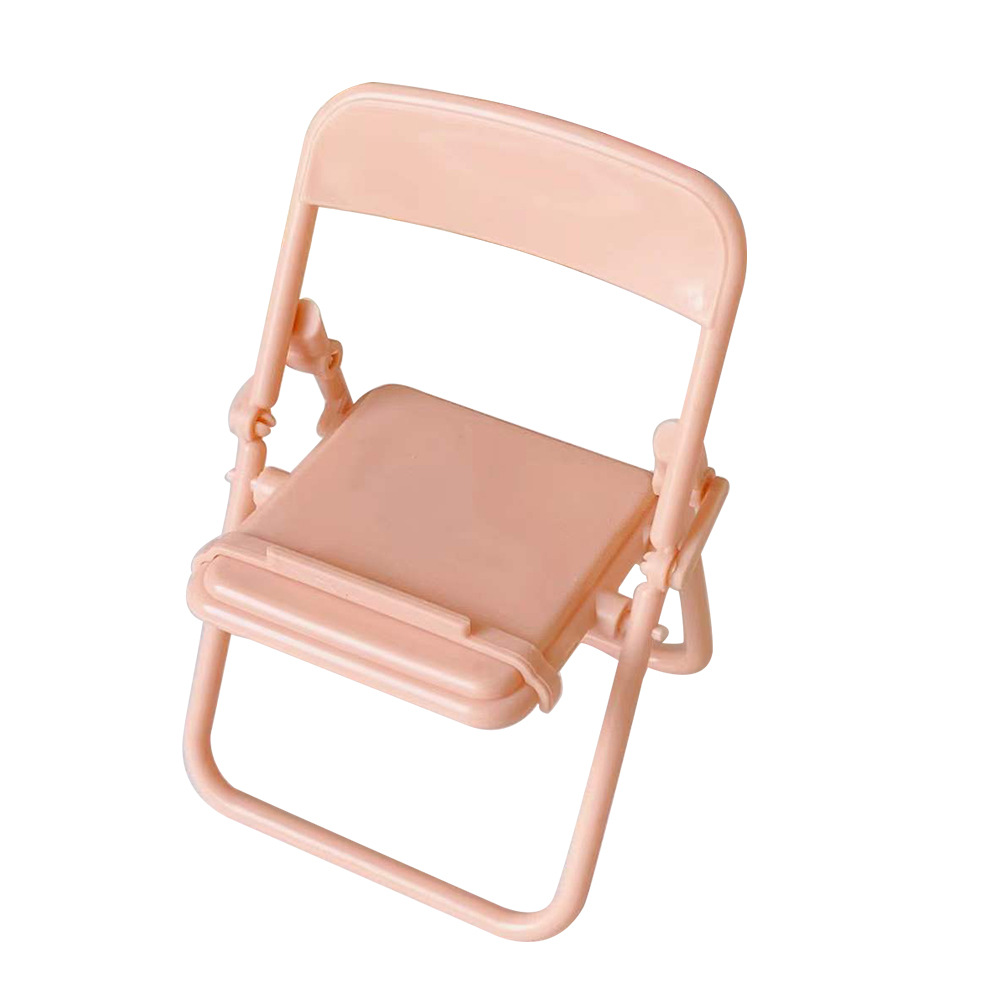 Cute Small Chair Mobile Phone Holder Creative Desktop Phone Holder Foldable Live Streaming Watching TV Lazy Binge-watching Props