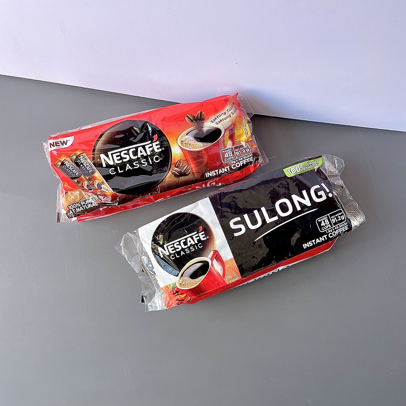 菲律宾进口nescafe经典特浓黑咖啡classic香醇可口48条1.9g-阿里巴巴