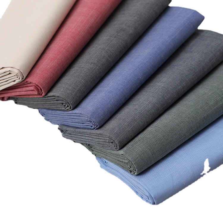 厂家直供 色织青年布 纯色牛津纺 衬衫布箱包鞋帽布 梭织布现货