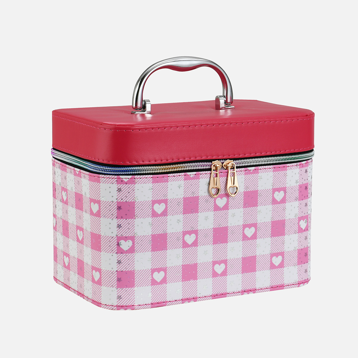 New Korean Version of Chanel's Style Plaid Cosmetic Case Online Influencer Fashion Cosmetic Storage Box Travel Household Portable Portable