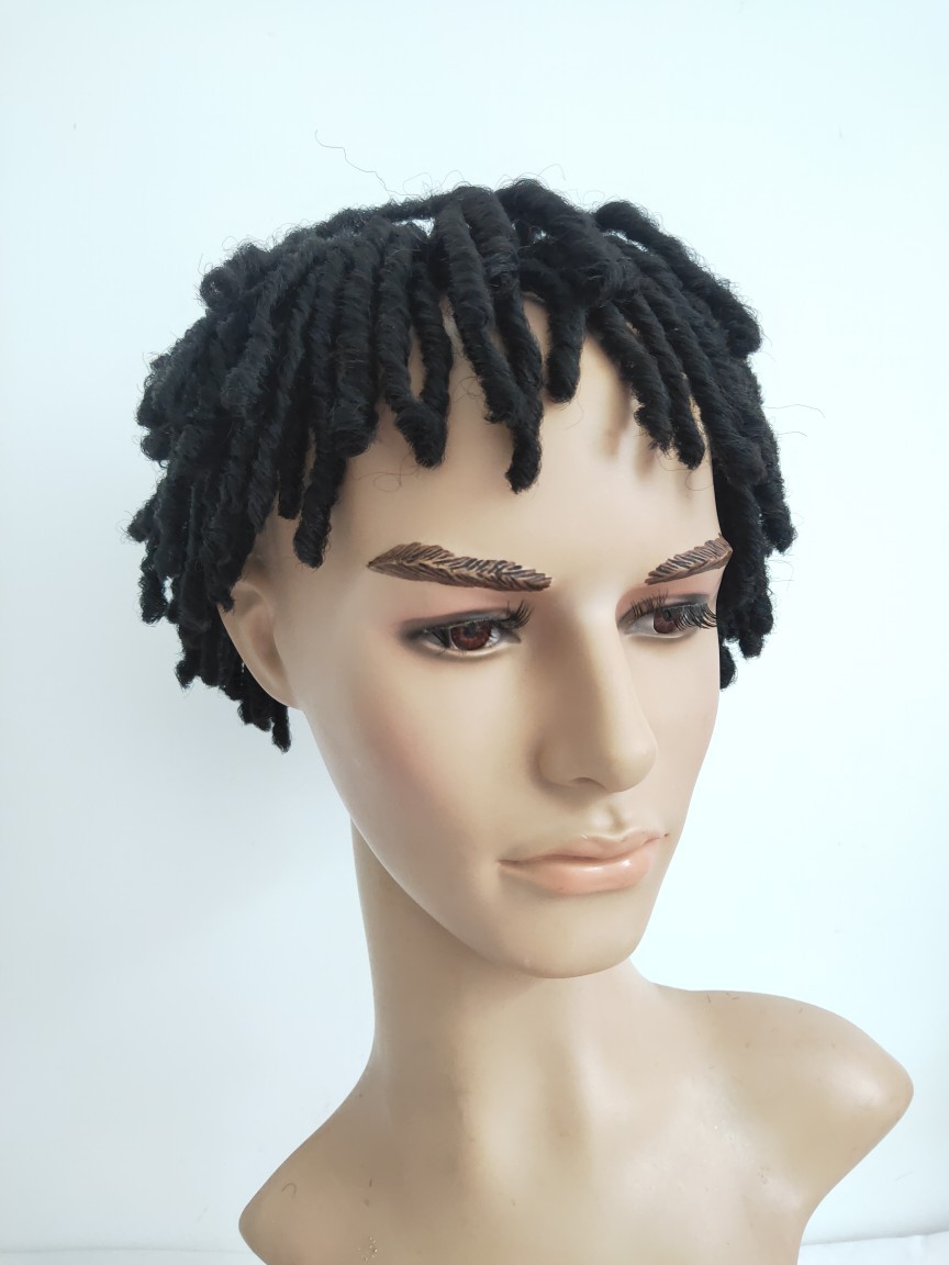 黑色人脏辫假发发片式假发片直拖把头烫假发非洲辫子牢固高温丝