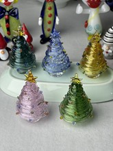 淄博琉国外拉丝耶诞树纯手工玻璃绕丝摆件个性创意桌面耶诞节礼物