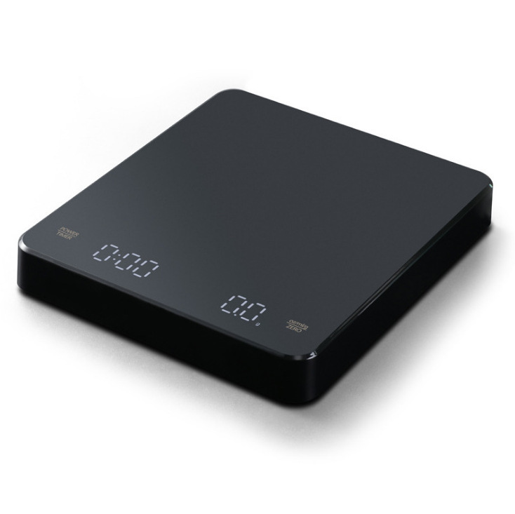 LED隐屏语音咖啡秤 USB充电自动计时咖啡称 3kg/0.1g家用厨房台秤
