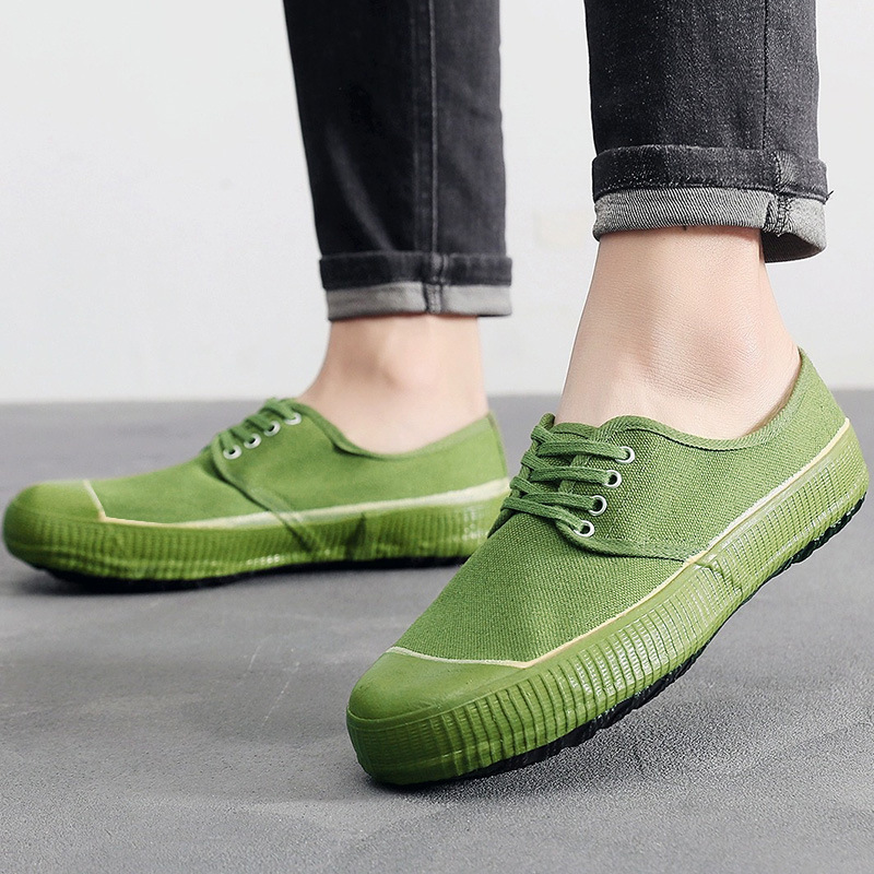 解放鞋男女军训黄胶鞋工地黄球鞋防臭工作鞋劳保鞋大码3537-阿里巴巴