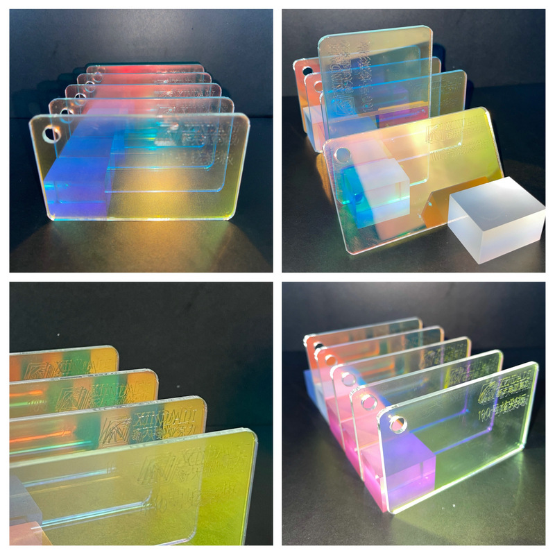 佛山新大地亚克力厂家直销高透明镭射亚克力屏风炫彩亚克力板