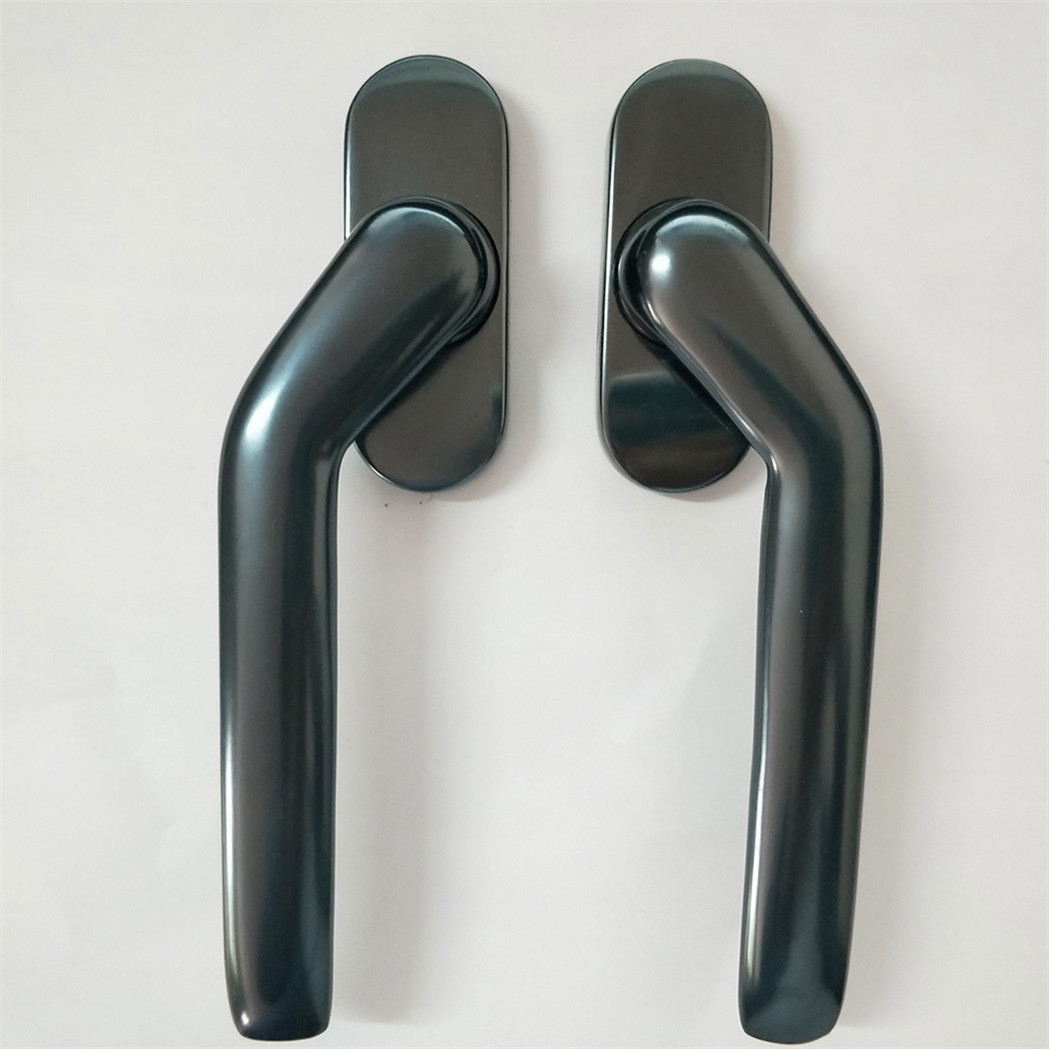 五金门窗配件歪把拨叉执手断桥窗户把手锁窗纱一体薄款门窗执手