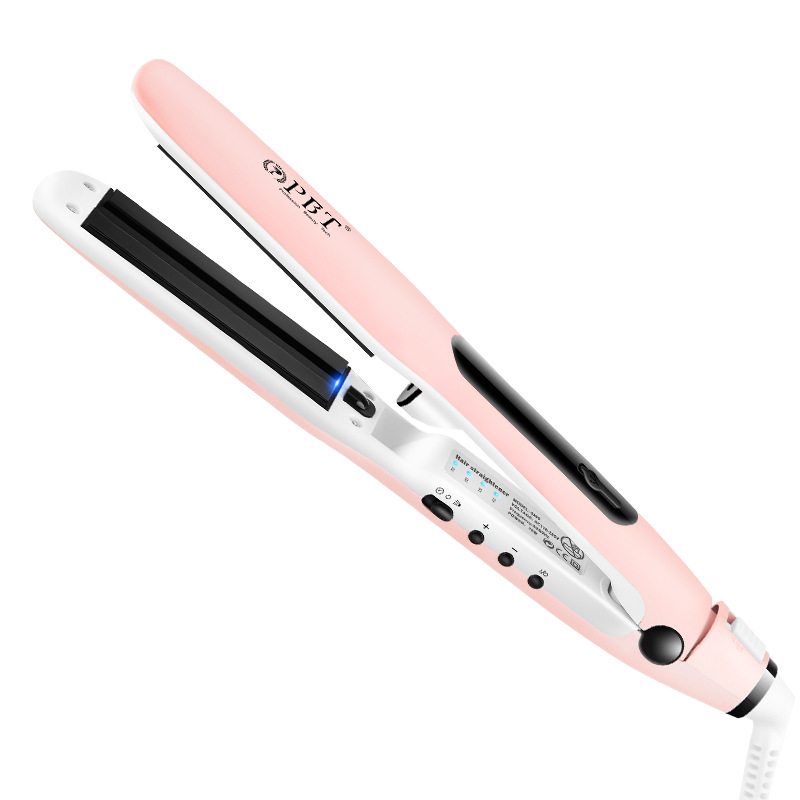 Factory Direct Sales Cross-Border Four-Gear Adjustable Hair Curler and Straightener Dual-Use Hair Perm Student Hair Salon Household Hair Straightener Hair Curler