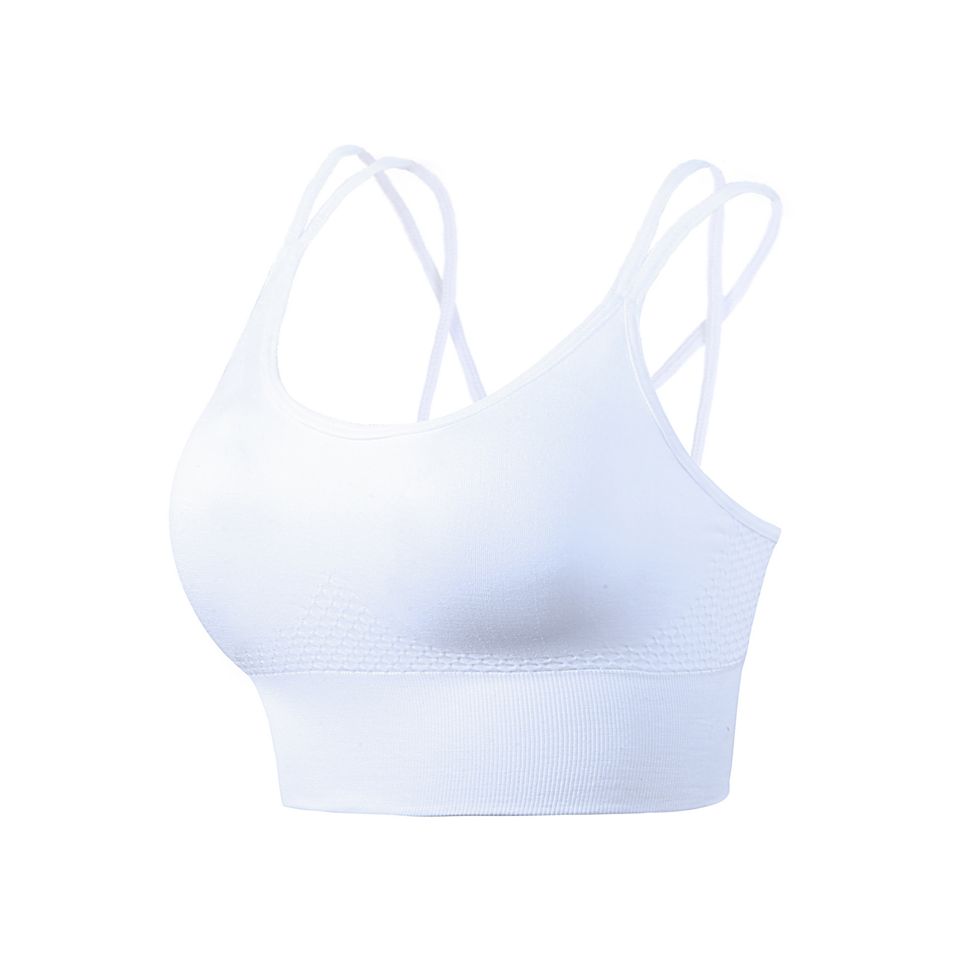 Exclusive for Cross-Border plus Size Solid Color Cross Strap Wireless Yoga Bra plus Size Comfort Breathable Beauty Back Quick-Drying