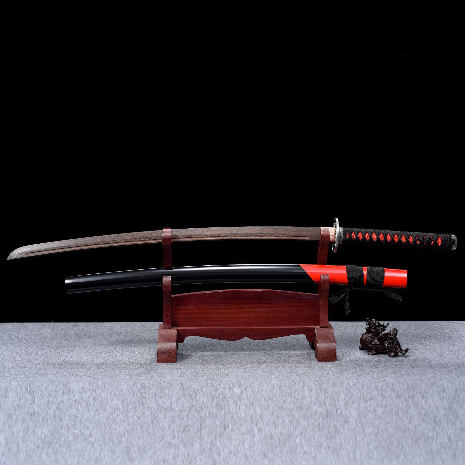 龙泉市刀剑手工日本木刀一体花梨木道具刀cos摆件兵器