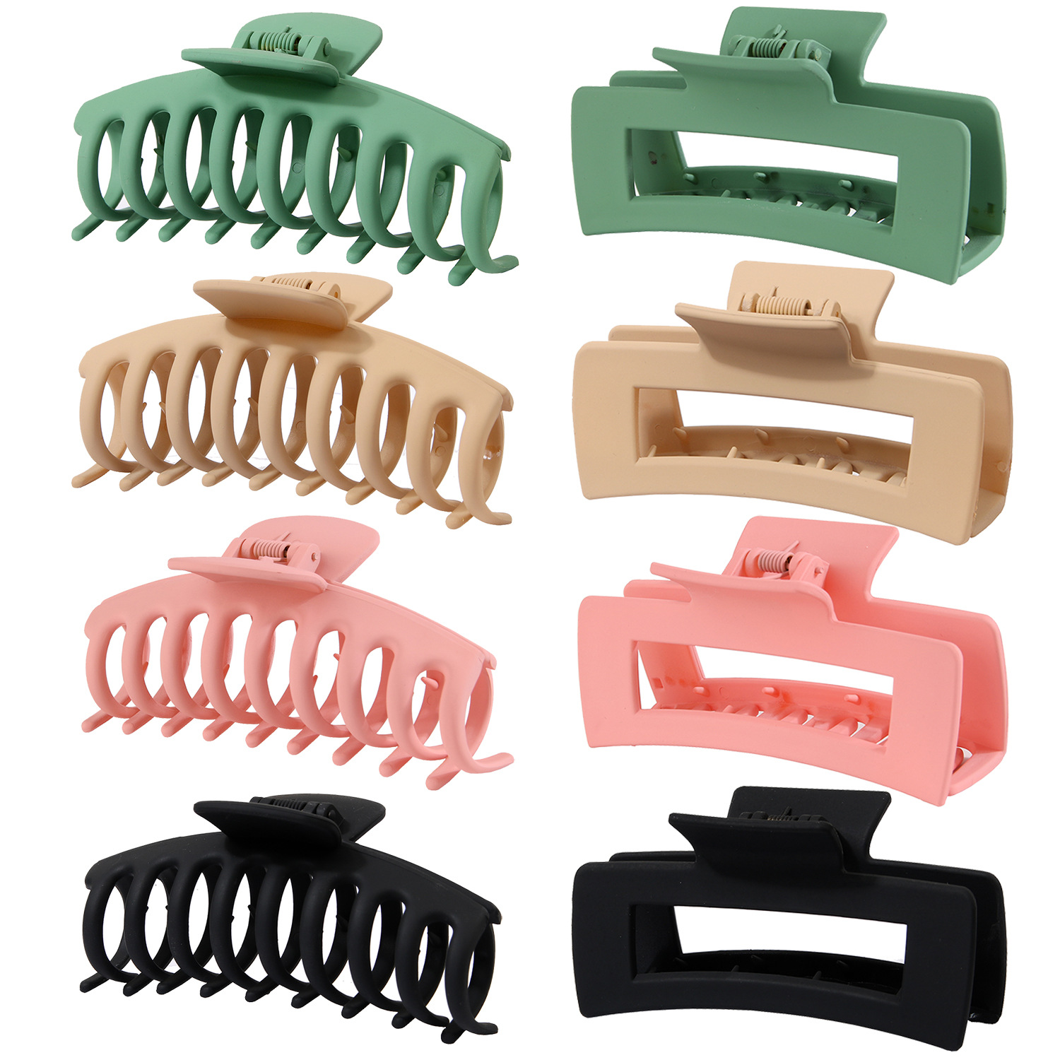 [Amazon Hot Seamless Spray Paint] Cross-Border Frosted PS Material Hair Jaw Clip Rectangular Claw Clip Shark Clip