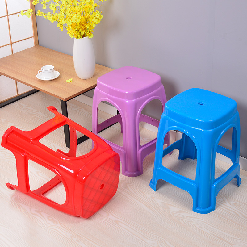 厂家批发加厚塑料凳子大排档抗摔夜市高凳子婚庆租凭家用成人方凳